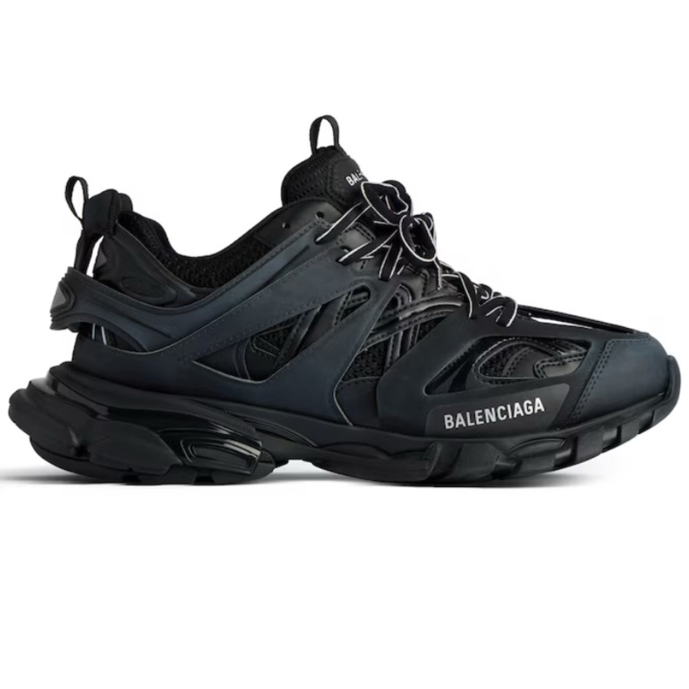 Balenciaga Black Sneakers with Chunky Design and Multi-Layered Upper